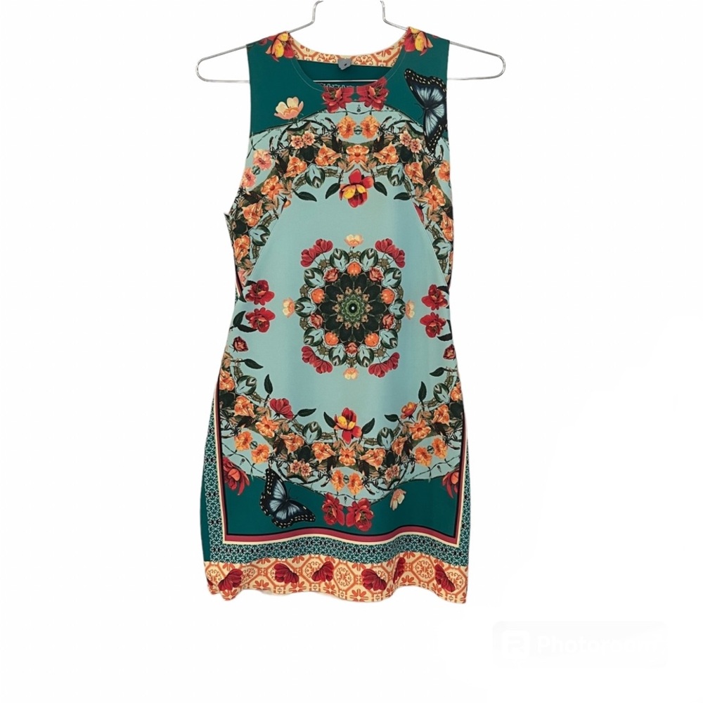 FARM Rio Printed Mini Shift Dress Sz Petite